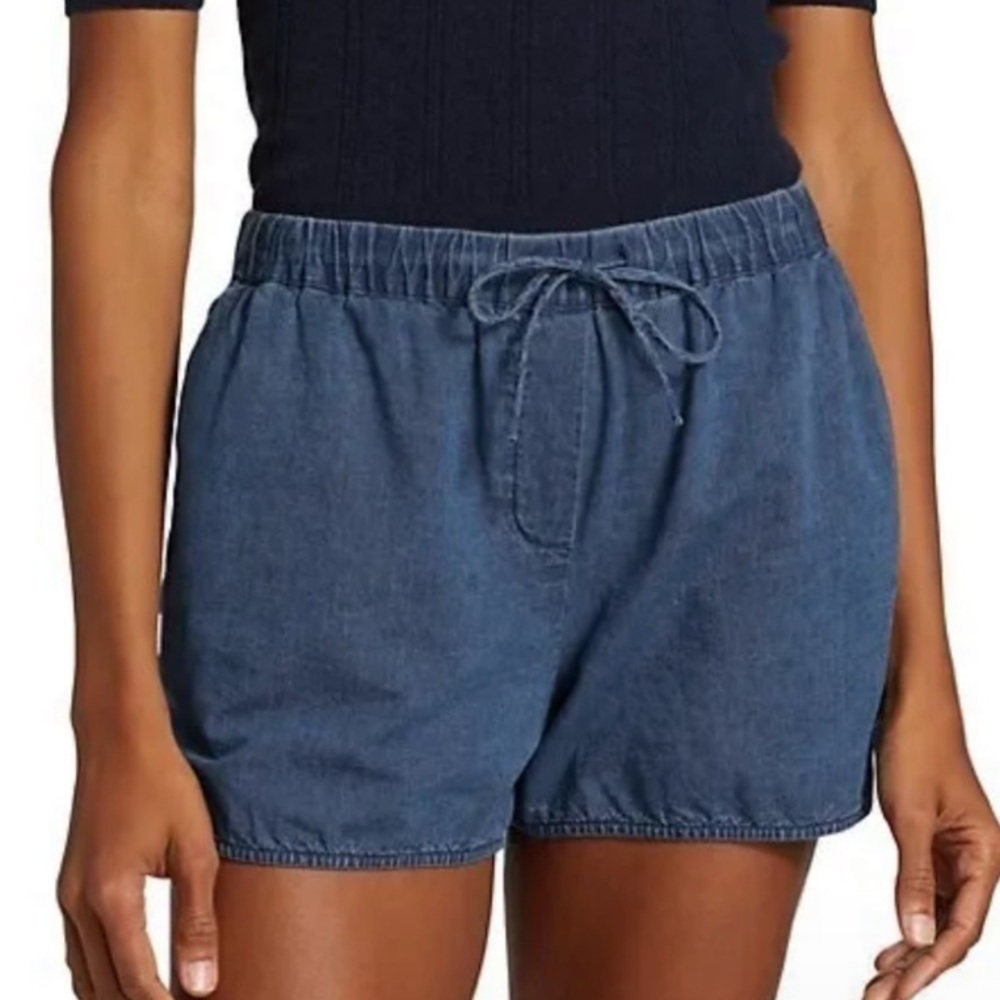 Nili Lotan Denim Drawstring Shorts